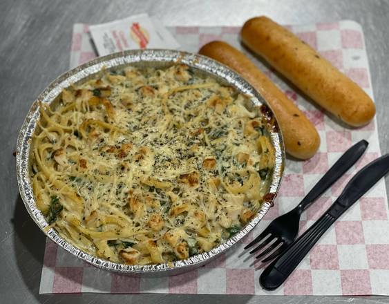 Order Grilled Chicken Alfredo food online from Valentinos NY Pizza store, Bedford on bringmethat.com