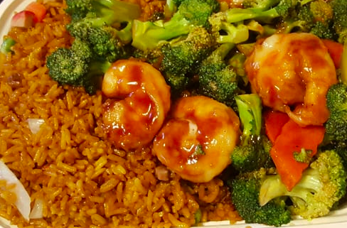 Order Shrimp with Broccoli Combination Plate food online from Hai Sing Chinese Restaurant store, Yonkers on bringmethat.com