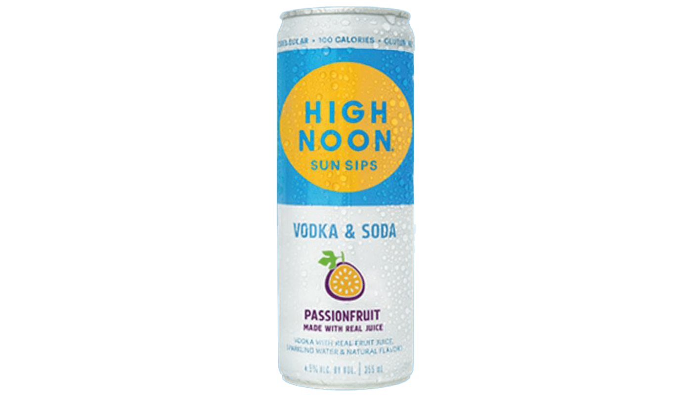 Order High Noon Passion Fruit Vodka & Soda 12 oz Can food online from P & B Liquor & Fine Wine store, Long Beach on bringmethat.com