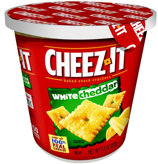 Order Cheez-It Baked Snack Cheese Crackers White Cheddar (2.2 oz) food online from Rite Aid store, Yamhill County on bringmethat.com