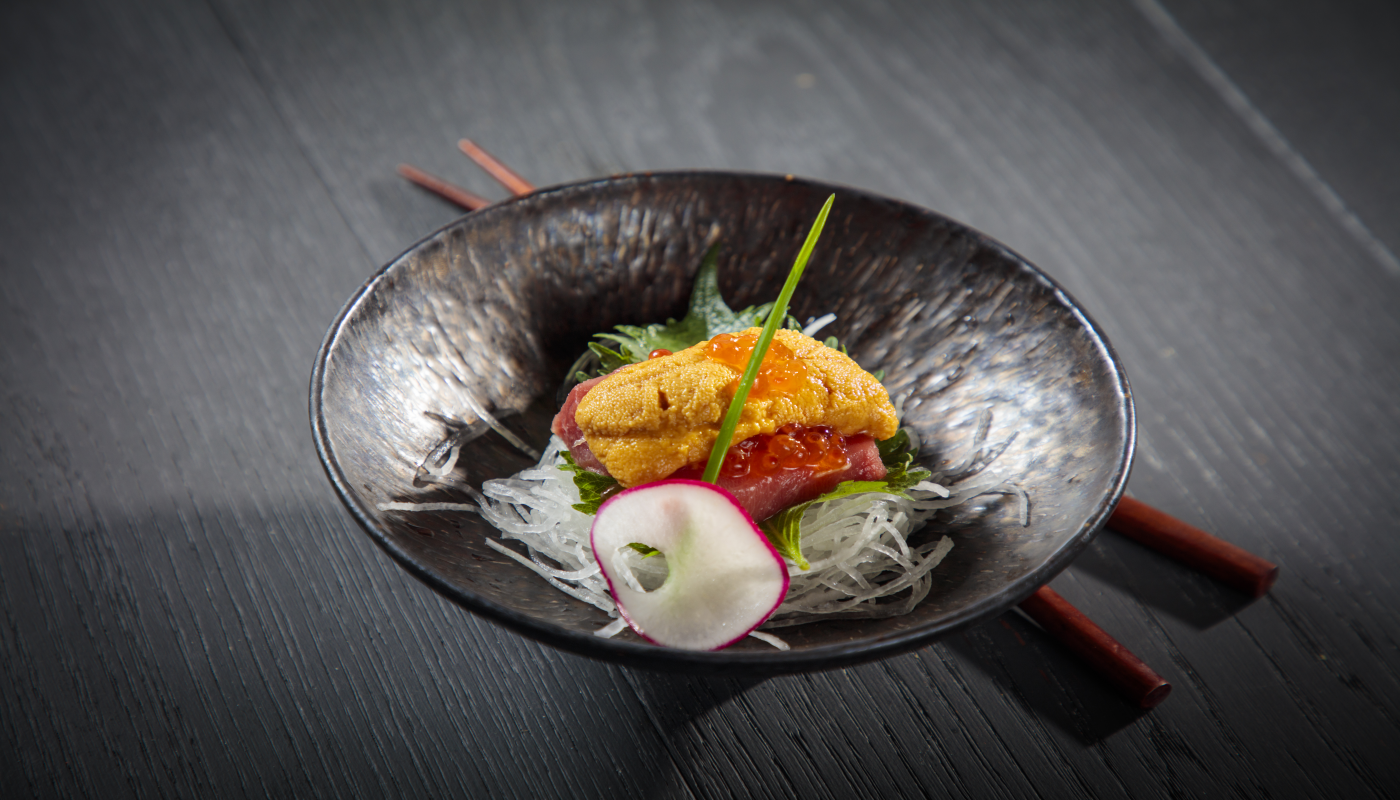 Order SA7. Uni Toro & Ikura food online from Starfish Sushi - Downey store, Downey on bringmethat.com