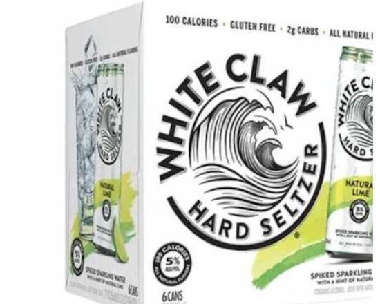 Order White Claw Natural Lime, 6pk-12oz can hard seltzer (5.0% ABV) food online from Cold Spring Liquor store, Liberty Hill on bringmethat.com