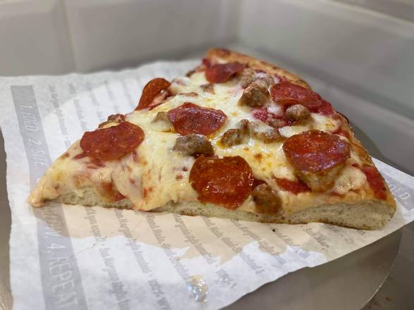 Order Pan Sausage and Pepperoni Slice food online from Sbarro store, Dover on bringmethat.com