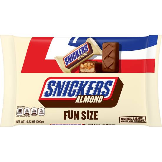 Order Snickers, Almond Fun Size Chocolate Candy Bars - 10.23 Oz food online from Rite Aid store, MIDDLEFIELD on bringmethat.com