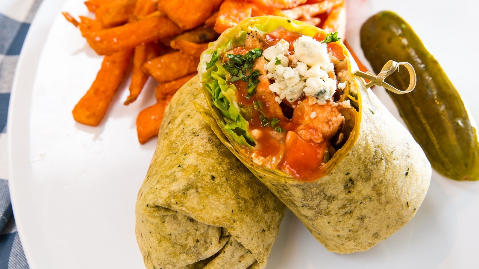 Order Buffalo Chicken Wrap food online from Greens and Proteins store, Las Vegas on bringmethat.com