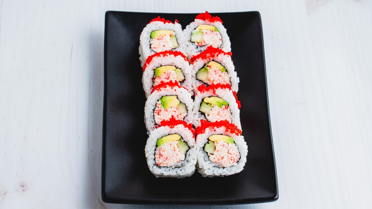 Order California Roll with Masago food online from Bento & Noodles store, Chula Vista on bringmethat.com