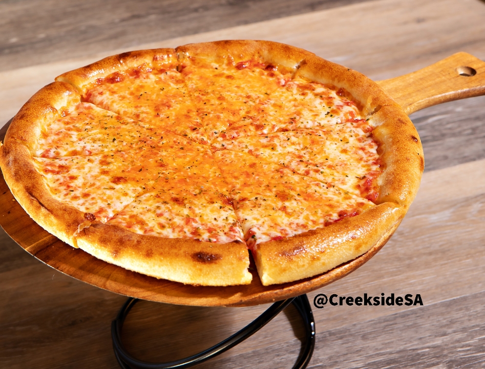 Order Plain Cheese Pizza food online from Creekside Pizza & Taproom store, San Anselmo on bringmethat.com