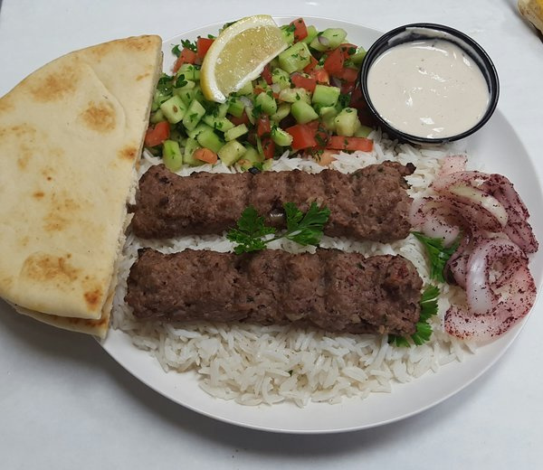Order 9. Shish Kabob food online from The Greek Cafe store, San Diego on bringmethat.com