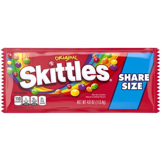 Order Skittles Original Chewy Candy Share Size Pack food online from Exxon Food Mart store, Port Huron on bringmethat.com