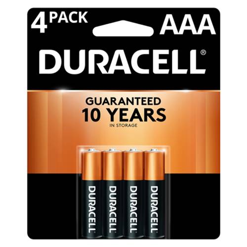 Order Duracell Batteries AAA - AAA/4 Pack food online from Bottle Shop & Spirits store, Los Alamitos on bringmethat.com