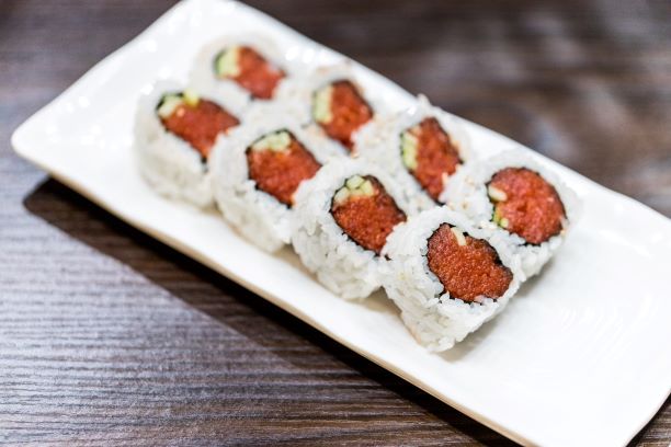 Order Spicy Tuna Roll - 8 Pieces food online from Show Ramen store, La Verne on bringmethat.com