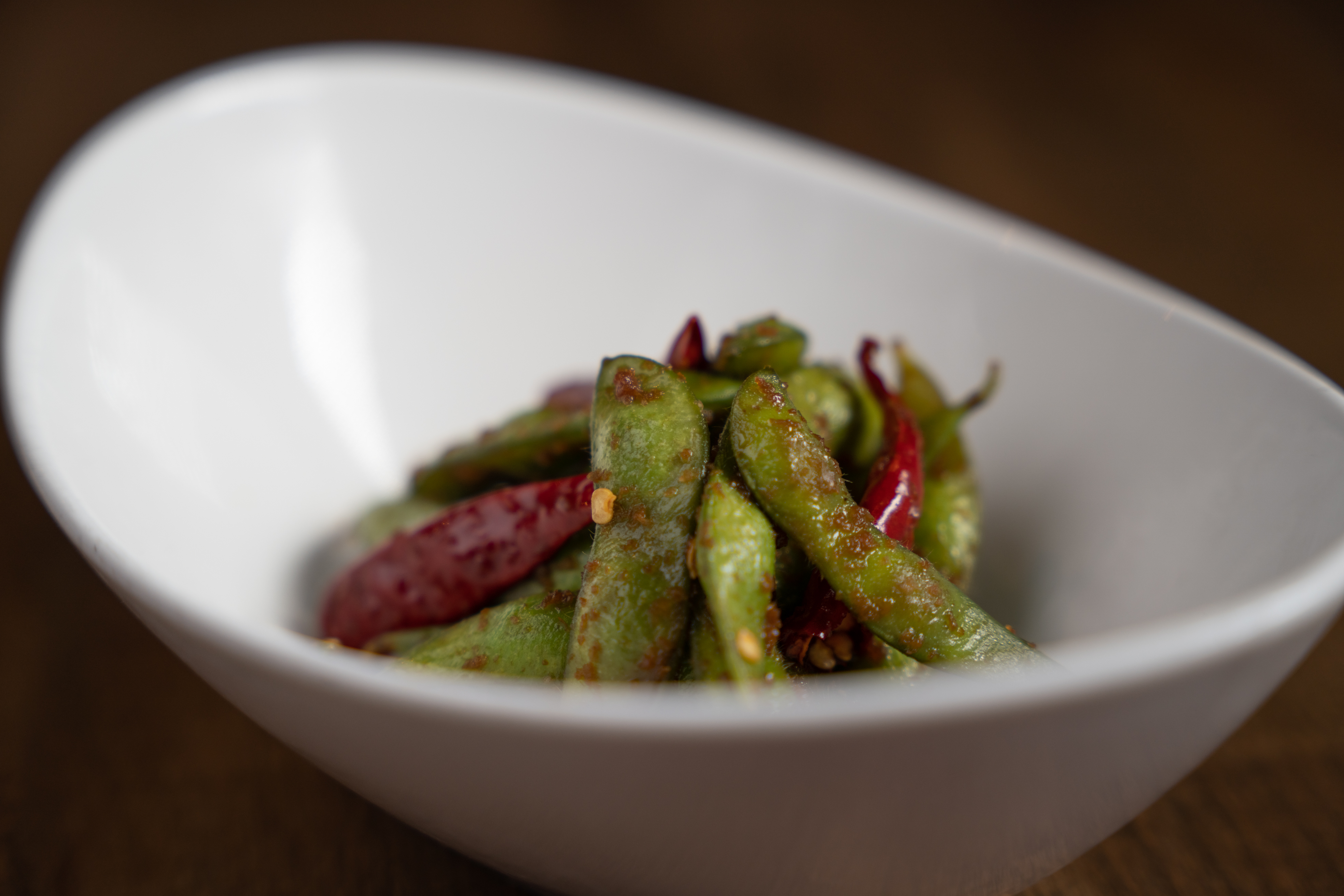 Order Garlic Chili Edamame food online from Zeppin Sushi store, Los Angeles on bringmethat.com