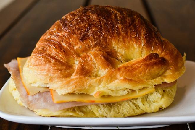 Order Ham & Cheese Croissant food online from Aroma D'cafe store, Oradell on bringmethat.com