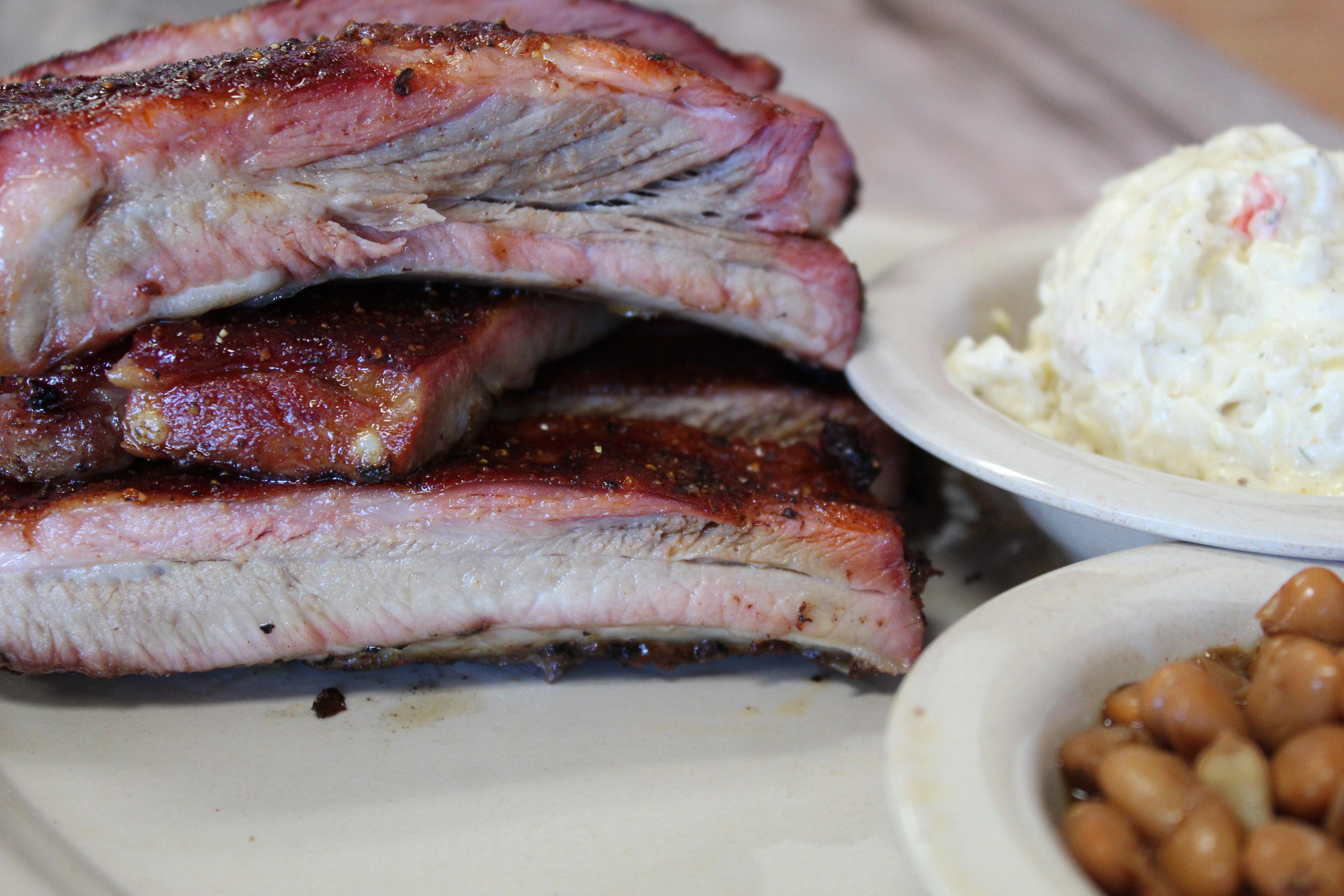 Order Large Rib Plate food online from Mckenzie's Barbeque store, Conroe on bringmethat.com
