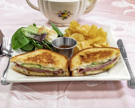 Order The Chocolate Angel "Croque Monsieur" food online from Chocolate Angel Cafe & Tea Room store, Plano on bringmethat.com