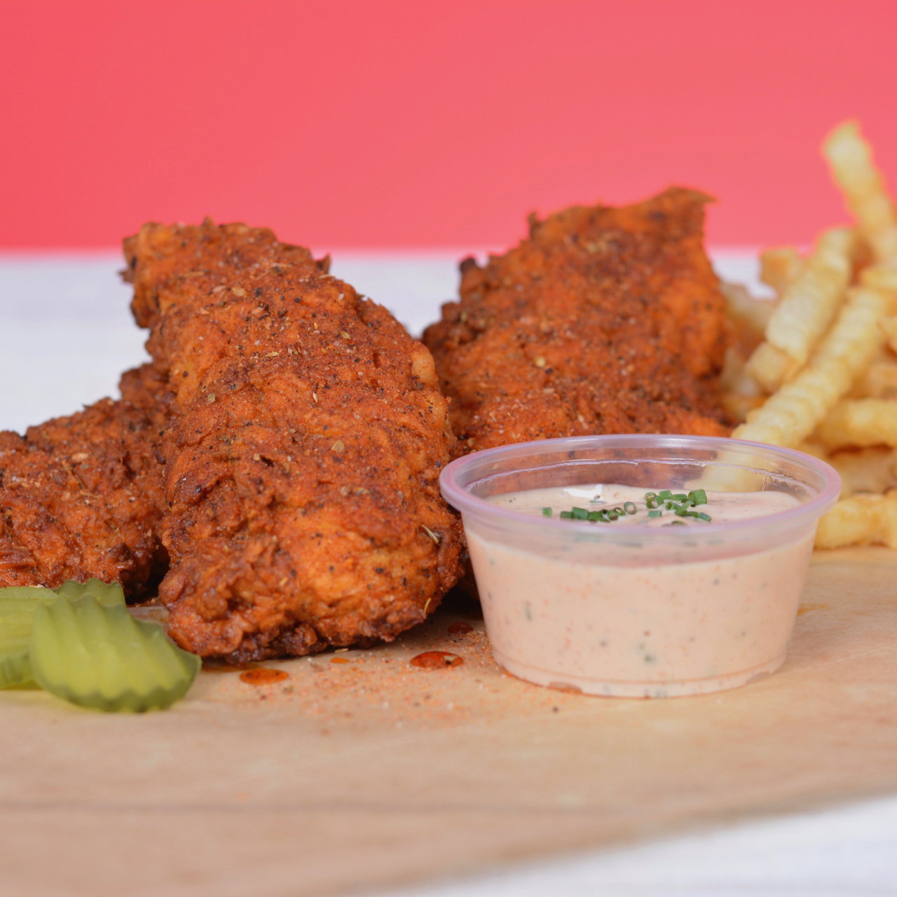 Order 3 Nash’s Jumbo, Hand Breaded Chicken Tenders food online from Nash's Hot Chicken store, Hutto on bringmethat.com