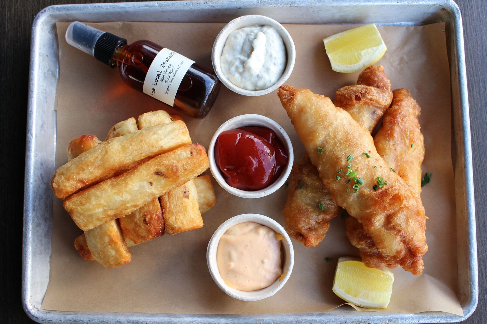 Order Fish and Chips food online from The Local Peasant store, Woodland Hills on bringmethat.com