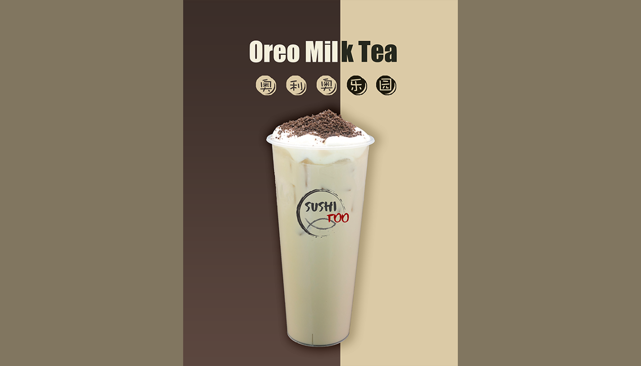 Order Oreo Milk Tea food online from Sushi Too store, Pittsburgh on bringmethat.com