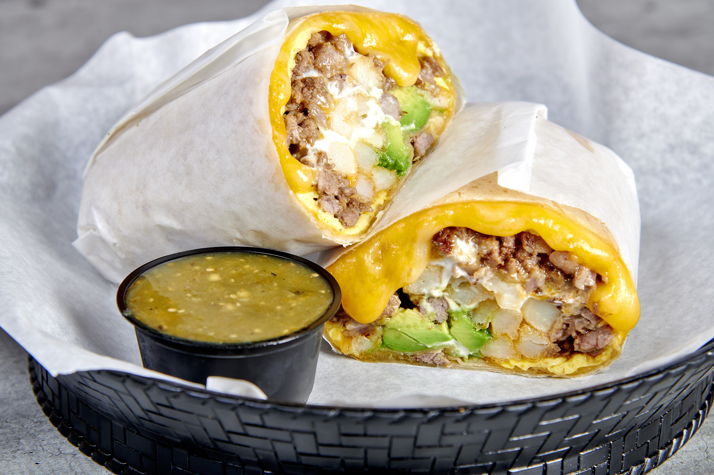 Order California Breakfast Burrito food online from Archibald store, Victorville on bringmethat.com