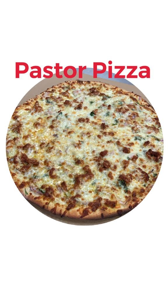 Order Pastor Pizza - Large 14'' food online from Venice Pizzeria store, Santa Clarita on bringmethat.com