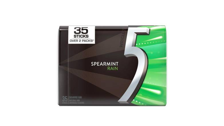 Order Wrigley'S 5 Spearmint Rain Sugarfree Gum - 35Ct food online from Anderson Convenience Markets #140 store, Omaha on bringmethat.com