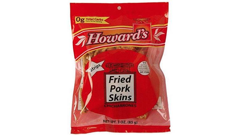 Order Howards Fried Pork Skins Strips food online from Trumbull Mobil store, Trumbull on bringmethat.com