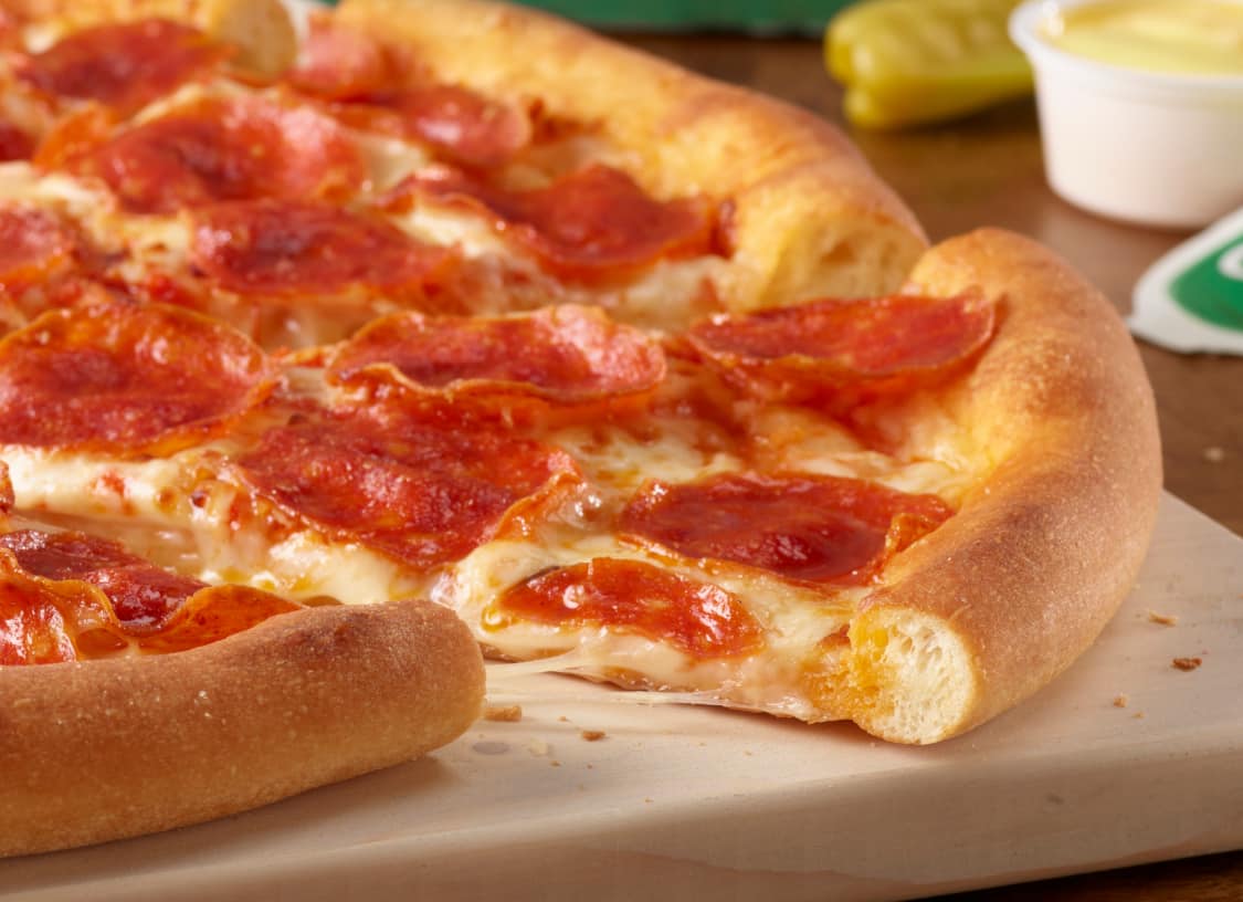 Order Epic Pepperoni-Stuffed Crust Pepperoni Pizza food online from Papa Johns Pizza store, Akron on bringmethat.com