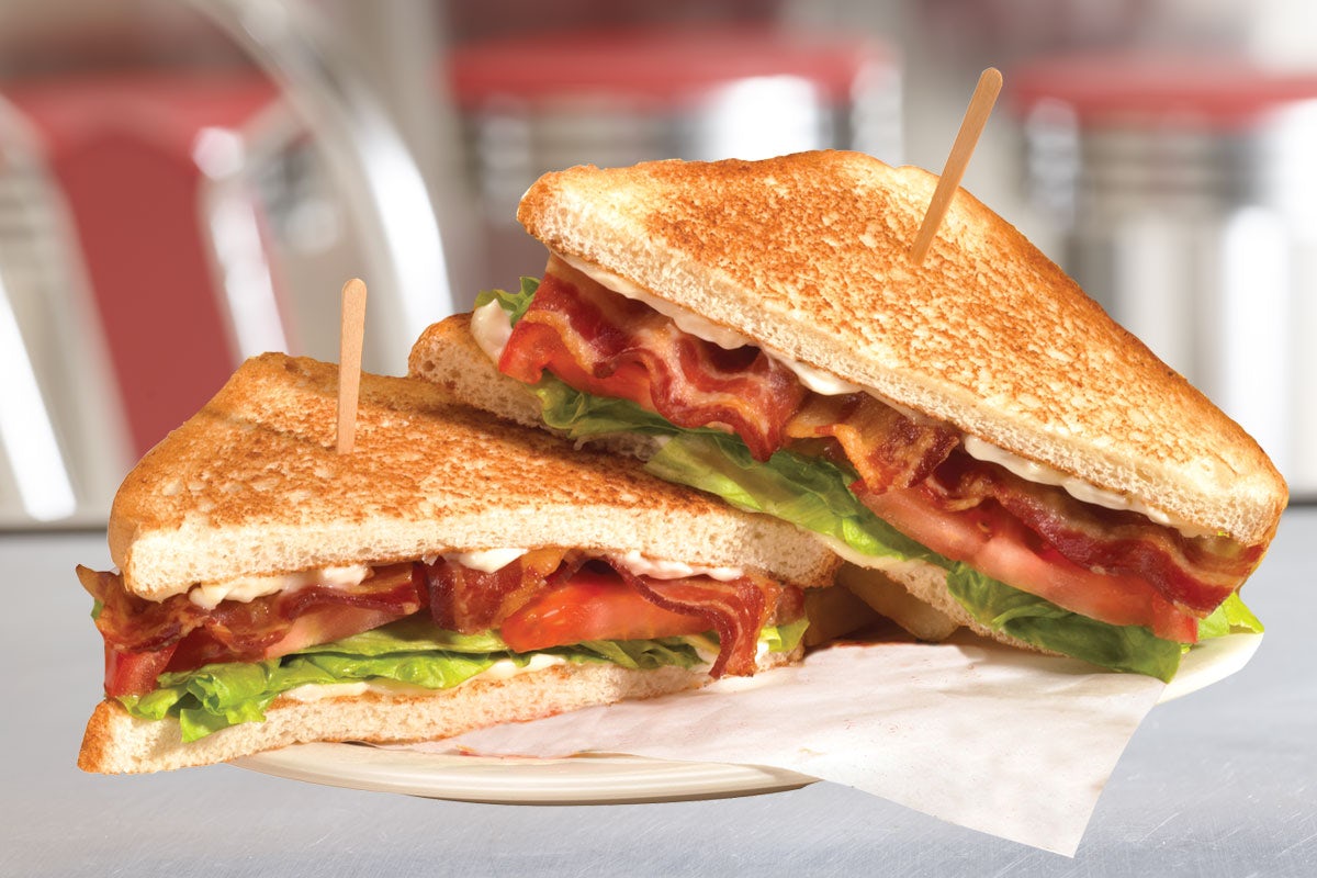 Order Bacon, Lettuce & Tomato Sandwich food online from Johnny Rockets store, Woodbridge on bringmethat.com