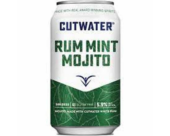 Order Cutwater Rum Mint Mojito 12oz can food online from Pit Stop Liquor Mart store, El Monte on bringmethat.com