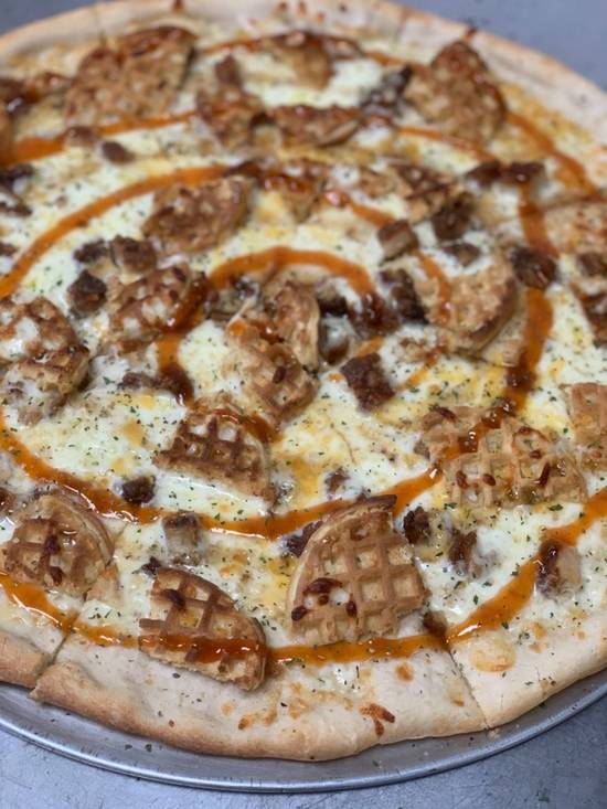 Order Chicken & Waffle Pizza food online from The Pizza Cutters store, Syracuse on bringmethat.com