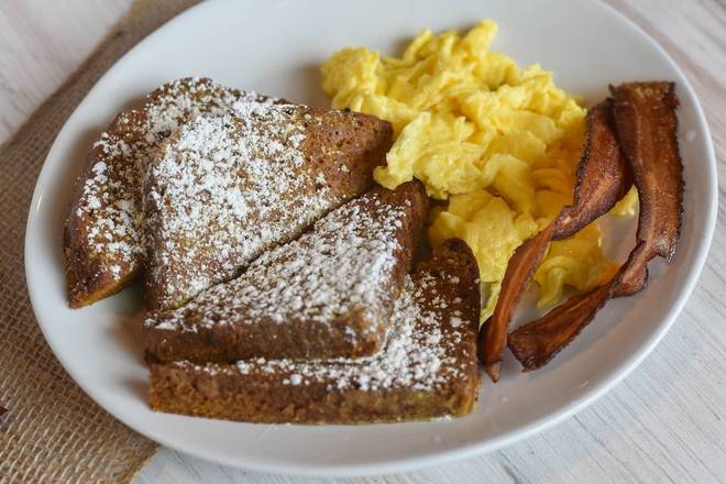 Order Pumpkin French Toast Platter food online from Kerbey Lane Cafe store, Travis County on bringmethat.com
