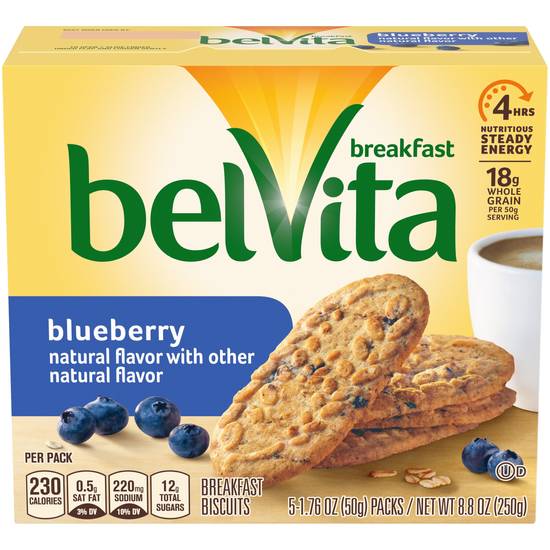 Order belVita Breakfast Biscuits, Blueberry, 8.8 OZ food online from Cvs store, CENTRAL FALLS on bringmethat.com