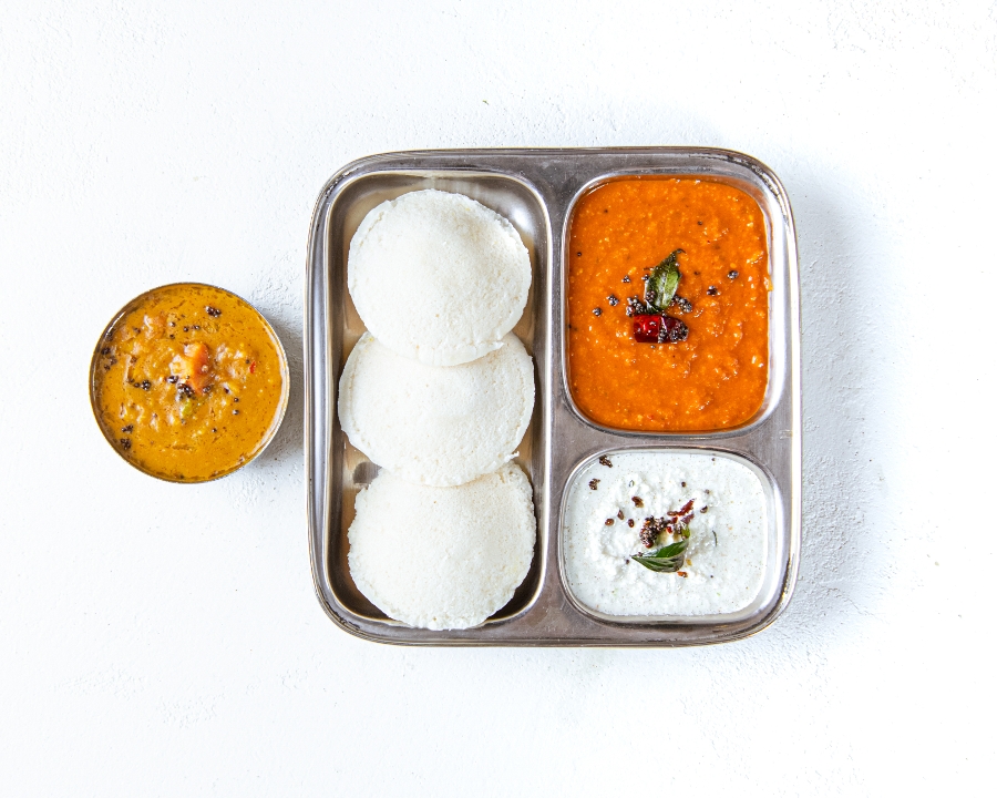 Order Idli (3) (V,GF) food online from Southern Spice store, Irvine on bringmethat.com