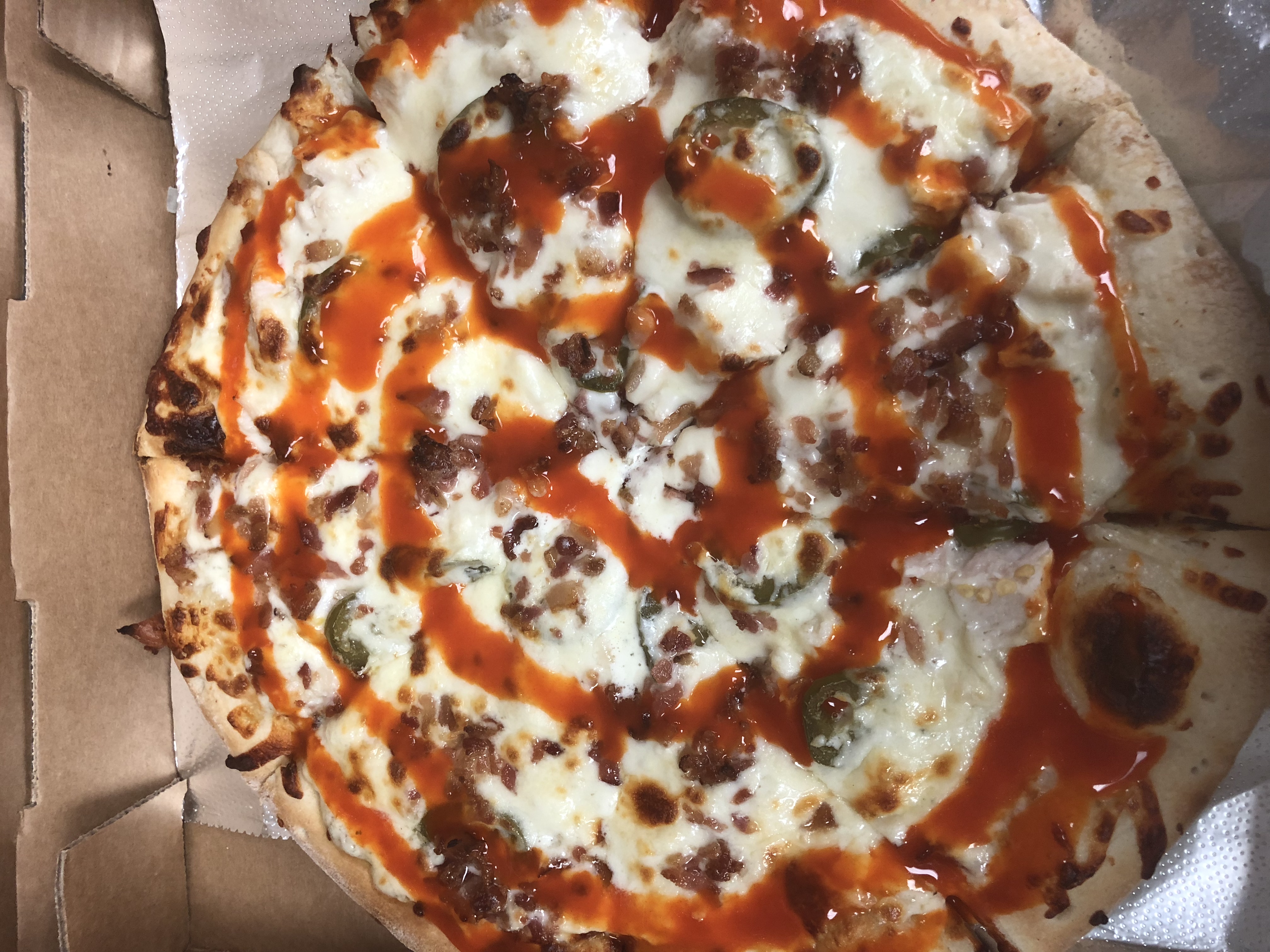 Order Buffalo Chicken Bacon Ranch Pizza food online from Dough Boyz Pizzas & Phillys store, Council Bluffs on bringmethat.com