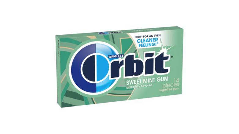 Order Wrigley's Orbit Sugar Free Sweet Mint Chewing Gum Single Pack - 14 Pieces Pack of 12 14.4 oz food online from Valero Food Mart store, Murrayville on bringmethat.com