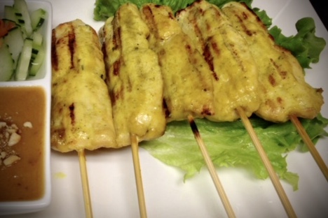 Order 1. Chicken satay food online from Thailand Restaurant store, Modesto on bringmethat.com