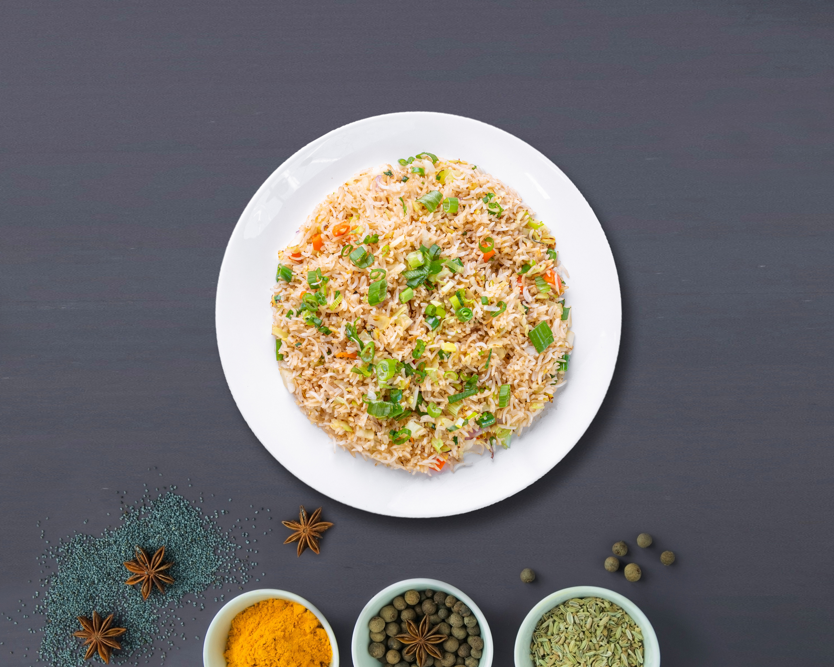Order Everybody Fried Rice (Vegetable) food online from Keep Calm, Curry On store, San Mateo on bringmethat.com