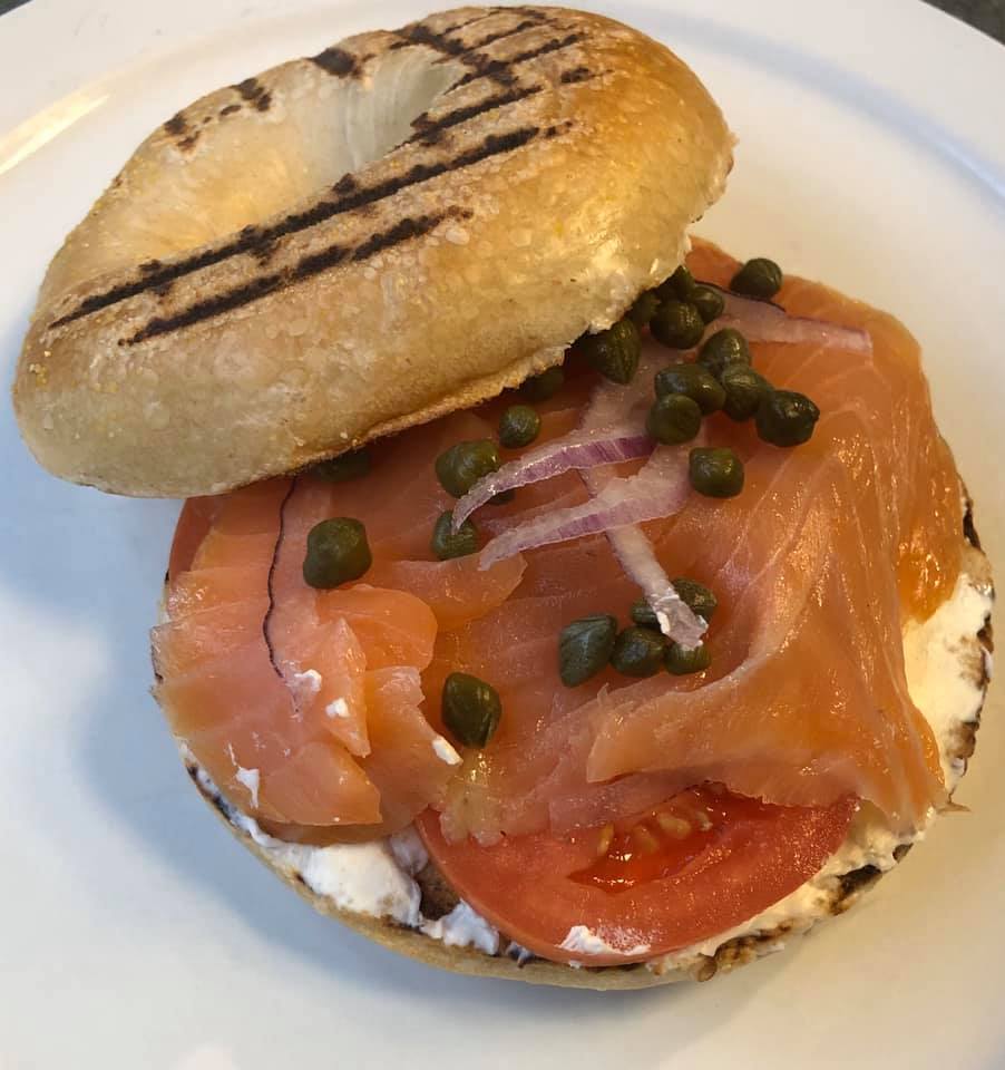 Order Bagel with Cream Cheese food online from American Essence Cafe store, Houston on bringmethat.com