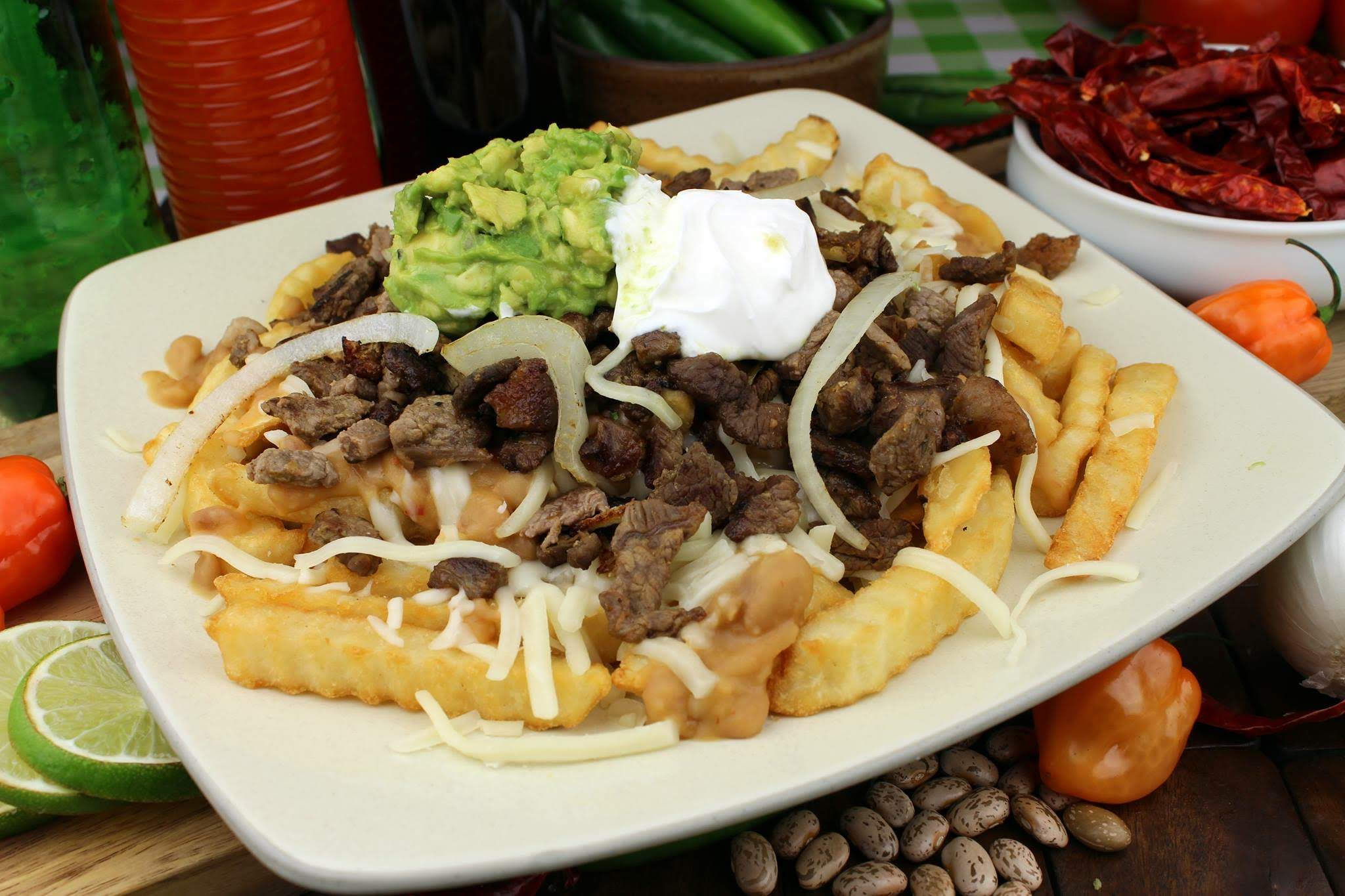 Order Asada Fries and can soda food online from Que Buena Taqueria store, Whittier on bringmethat.com