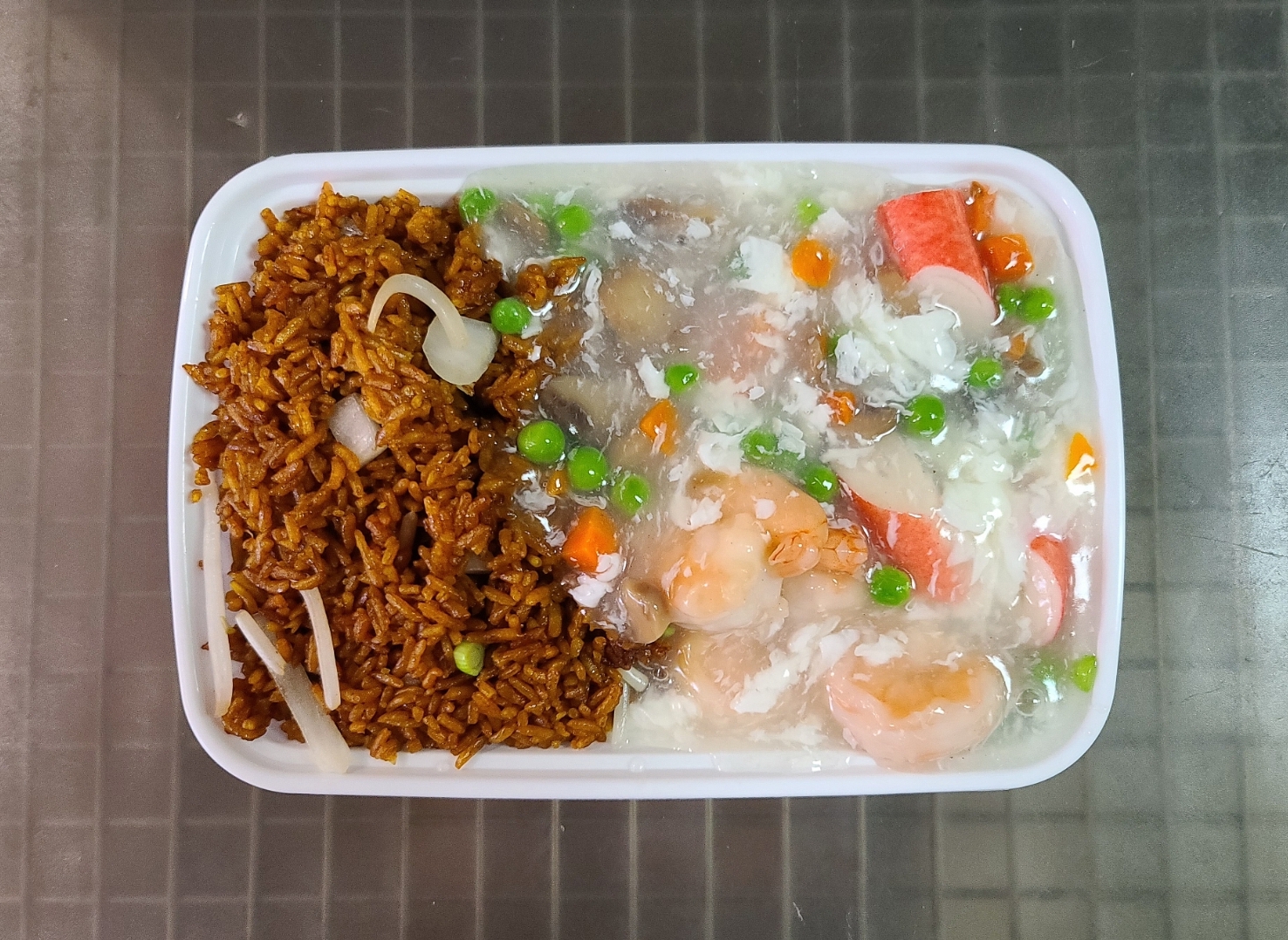 Order C.Shrimp w. Lobster Sauce Combo food online from China King store, Florissant on bringmethat.com
