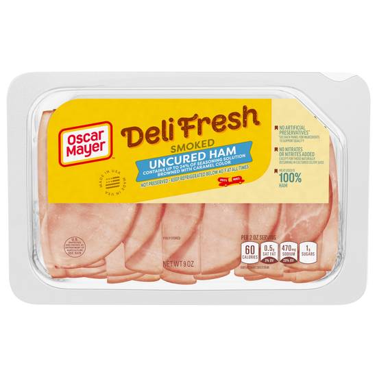 Order Oscar Mayer Deli Fresh Smoked Uncured Ham, 9 OZ food online from CVS store, FALLBROOK on bringmethat.com