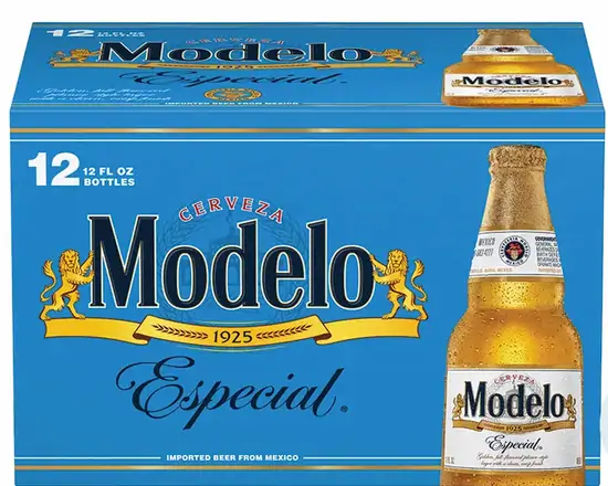 Order Modelo Especial Lager beer 4.4 % abv 12 Pack 12oz bottles food online from Sousa Wines & Liquors store, Mountain View on bringmethat.com