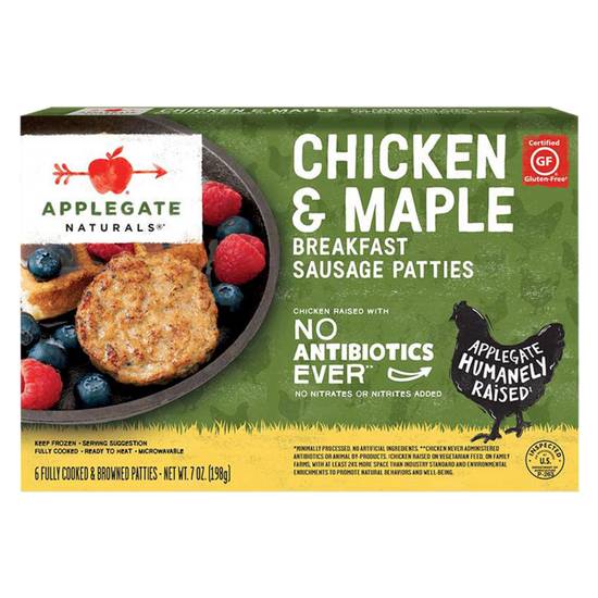 Order Applegate Farms Chicken and Maple Breakfast Sausage Patties food online from Everyday Needs by Gopuff store, Newark on bringmethat.com