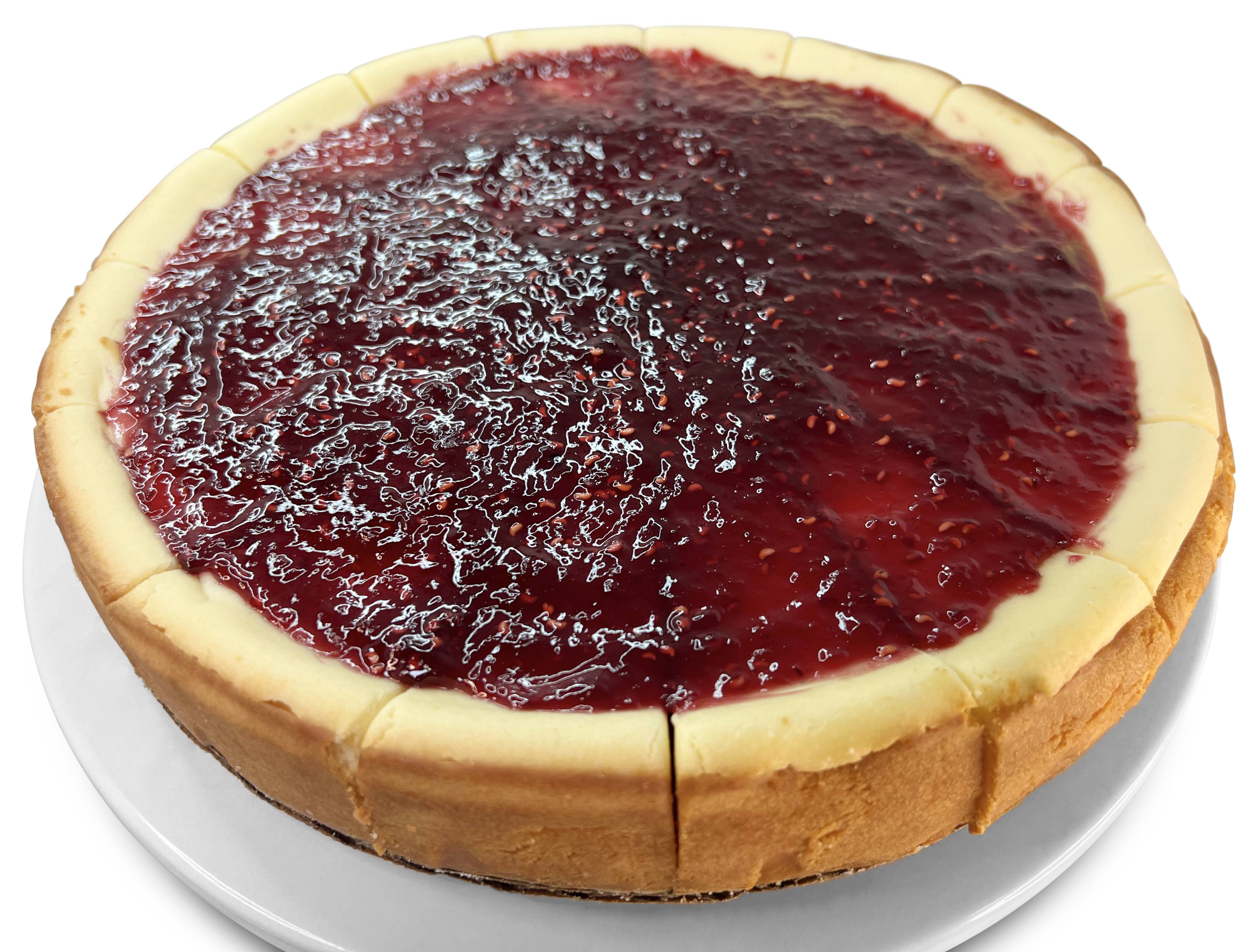 Order Raspberry Cheesecake 9" - 2 lbs Gift Box & Greeting Card food online from Andy Anand Chocolates store, Chino on bringmethat.com