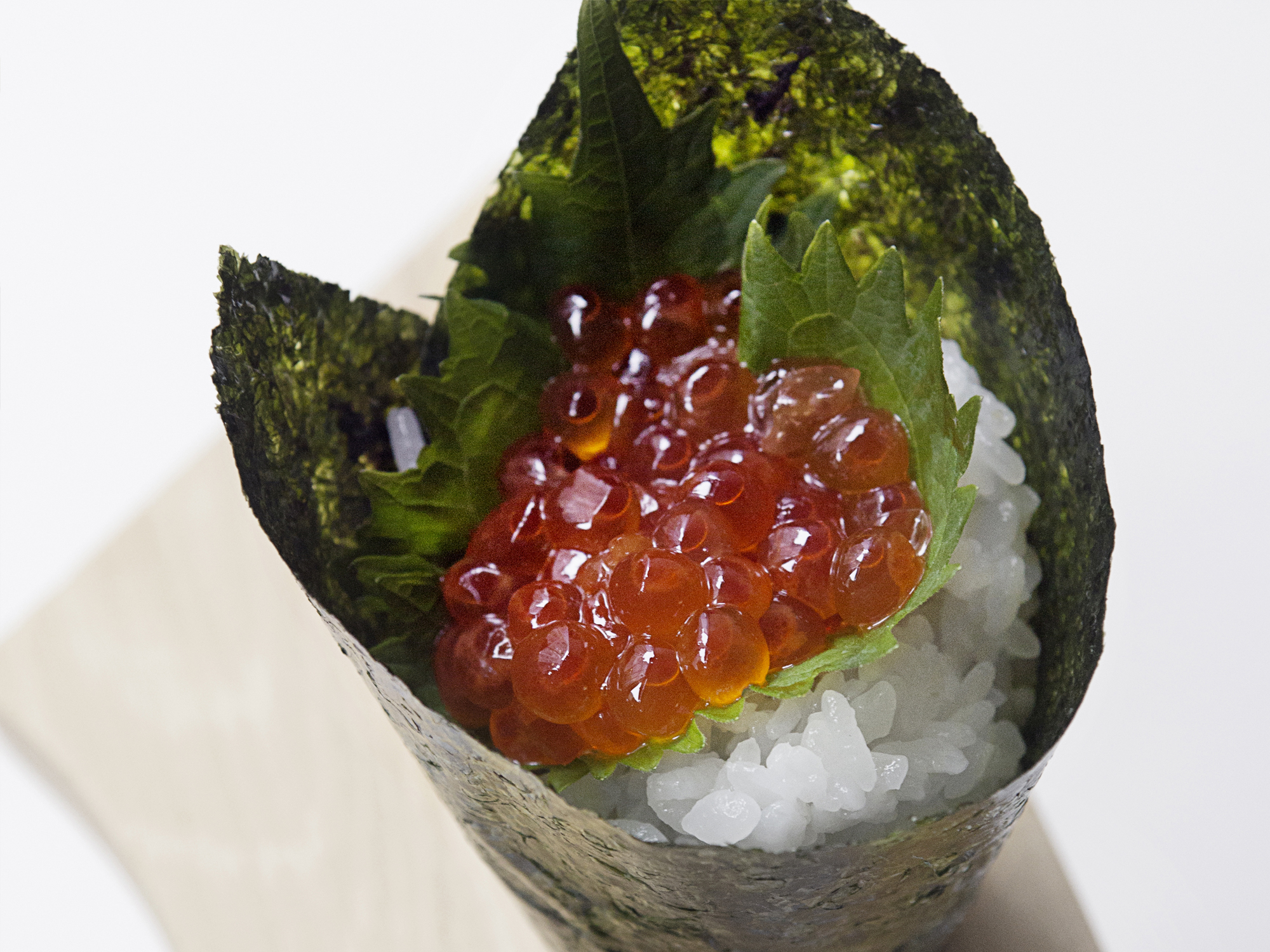 Order Ikura Handroll food online from Aki Sushi store, New York on bringmethat.com