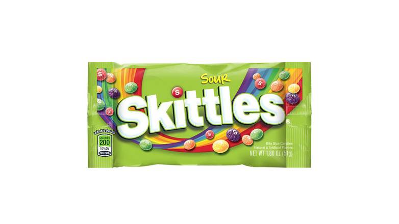 Order Skittles Sour Candy Single Pack food online from Route 7 Food Mart store, Norwalk on bringmethat.com