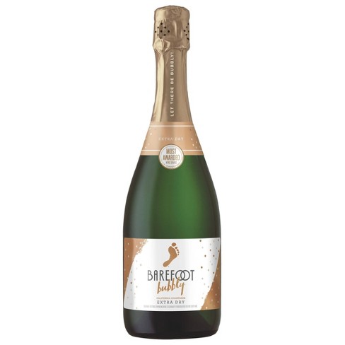 Order Barefoot Bubbly Extra Dry Sparkling Wine - 750 ml. food online from Village Wine & Spirits store, Ventura on bringmethat.com