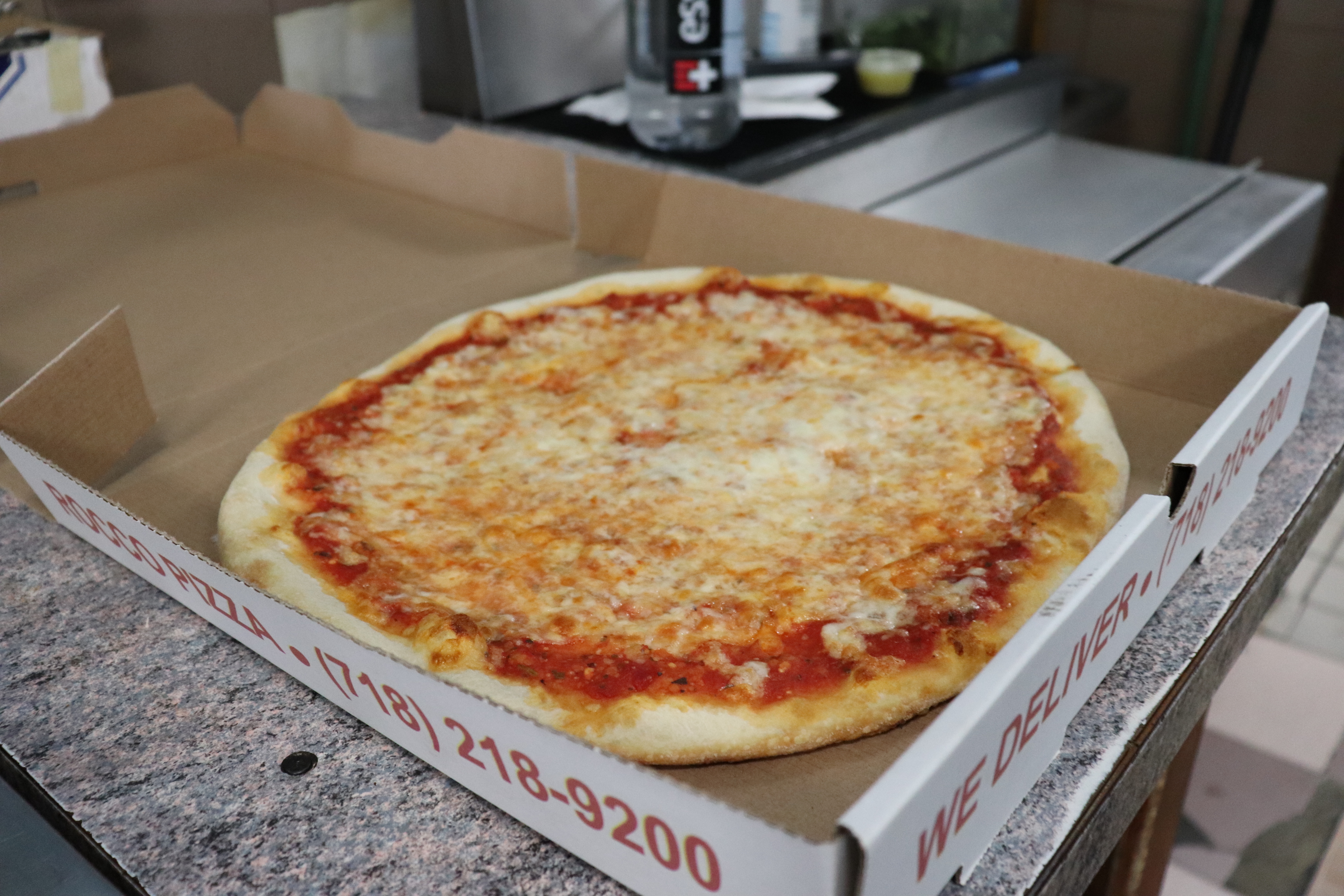 Order Cheese Pizza food online from Rocco Pizza III store, Brooklyn on bringmethat.com