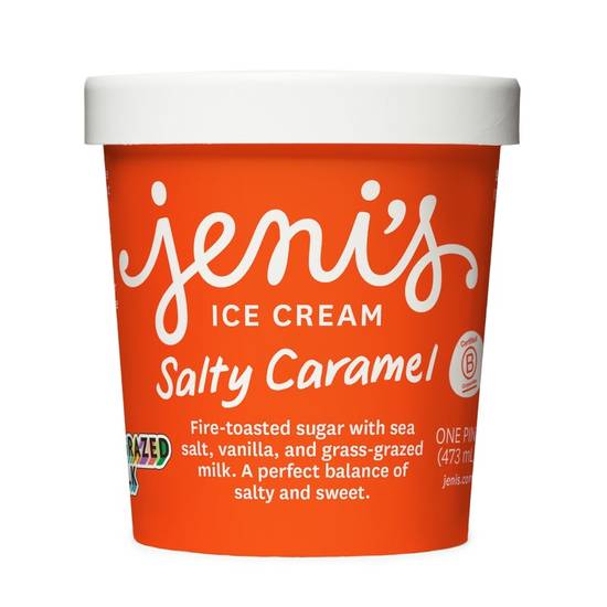 Order Salty Caramel Pint food online from Jeni The Battery store, Cobb County on bringmethat.com