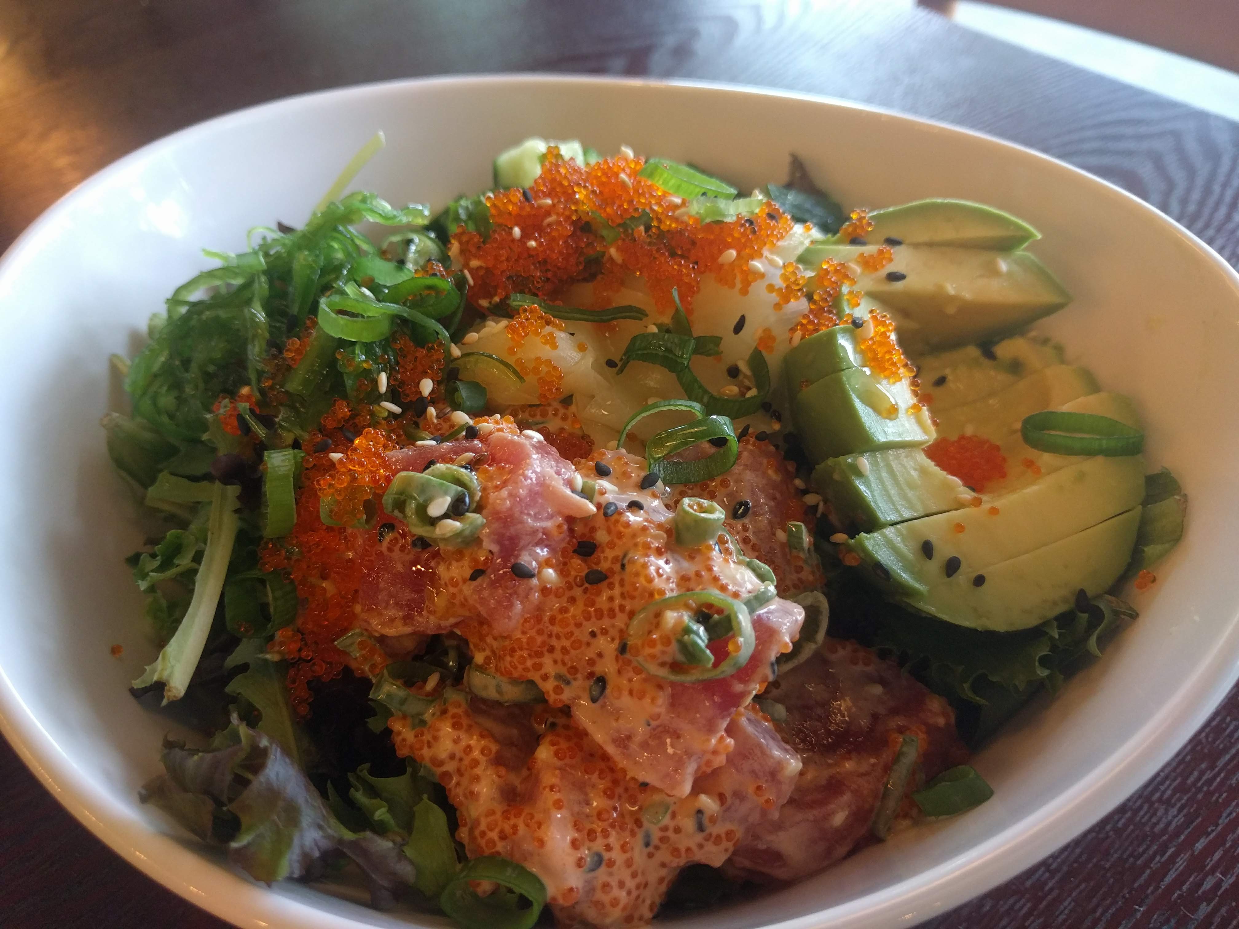 Order Spicy Ahi Poke Plate food online from Ume Grill store, Eugene on bringmethat.com